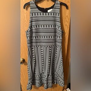 The Loft - Black/White Mini Sleeveless Dress